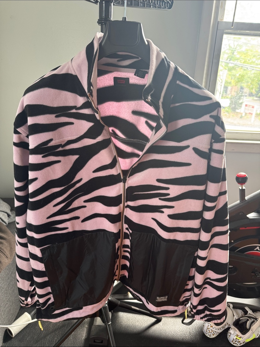 Levi's Pink and Black Zebra-Print Bomber Jacket